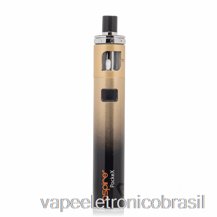 Vape Eletrônico Aspire Pockex Aio Starter Kit [anni] Gradiente Dourado